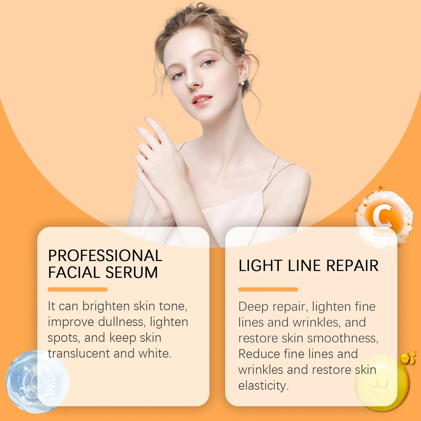 Whitening Freckle Serum Remove Dark Spot Melanin Correcting Pore Shrinking Brightening Skin Moisturizing Hyaluronic Acid Essence